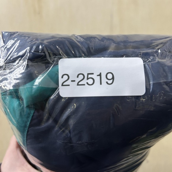 VTG Black Ice Jacket Mens Large Green Nylon Hooded 1/4 Zip Pullover Lined Anorak - Picture 7 of 7